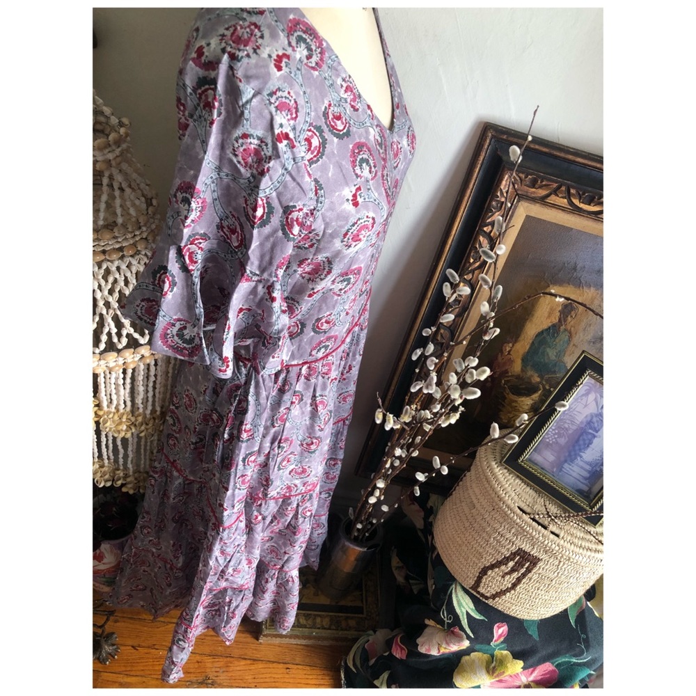 Vajor Wine Maxi Batik dress print made in India - Picture 5 of 16